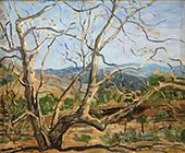 Sycamore in a Fall Landscape By Walter Elmer Schofield