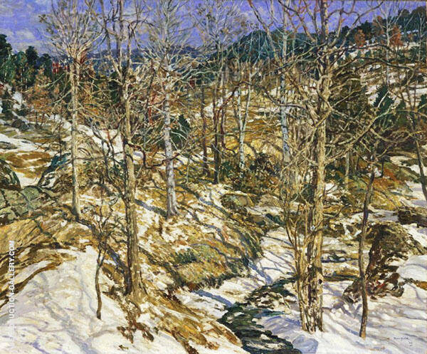 The Birches 1922 by Walter Elmer Schofield | Oil Painting Reproduction