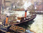 The Steam Trawlers Boulogne 1909 By Walter Elmer Schofield