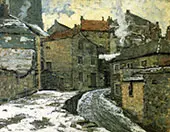Village in Winter c1910 By Walter Elmer Schofield