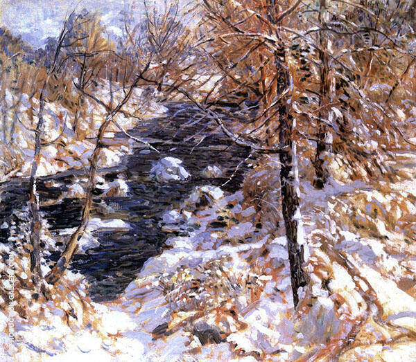 Winter Stream 1925 by Walter Elmer Schofield | Oil Painting Reproduction