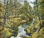Woodland Stream By Walter Elmer Schofield