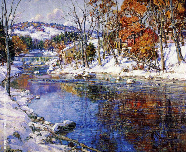 First Snowfall by George Gardner Symons | Oil Painting Reproduction