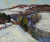Winter Landscape Sunlit Hill c1925 By George Gardner Symons