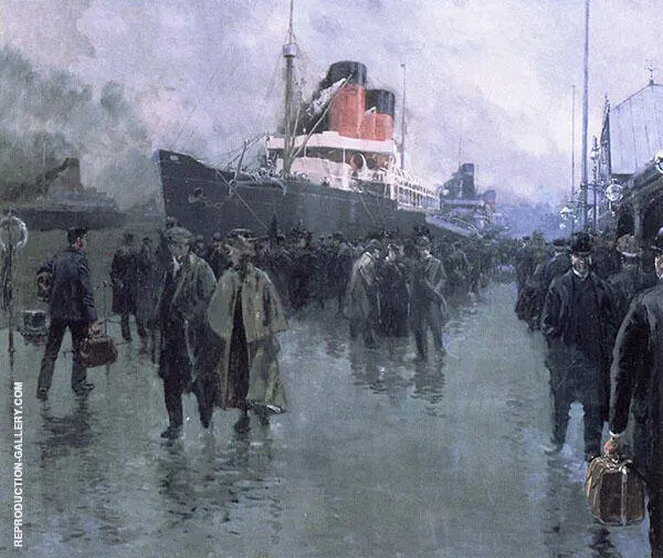 Liverpool also known as Docking a Liner By Fernand Lungren