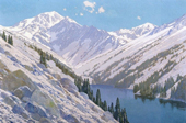 Mountain Lake High Sierra By Fernand Lungren
