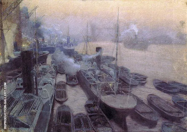 Pool and Tower Bridge By Fernand Lungren