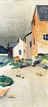 A Gray Day, Houses on a Beach 1895 By Arthur Wesley Dow