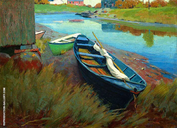 Boats at Rest By Arthur Wesley Dow