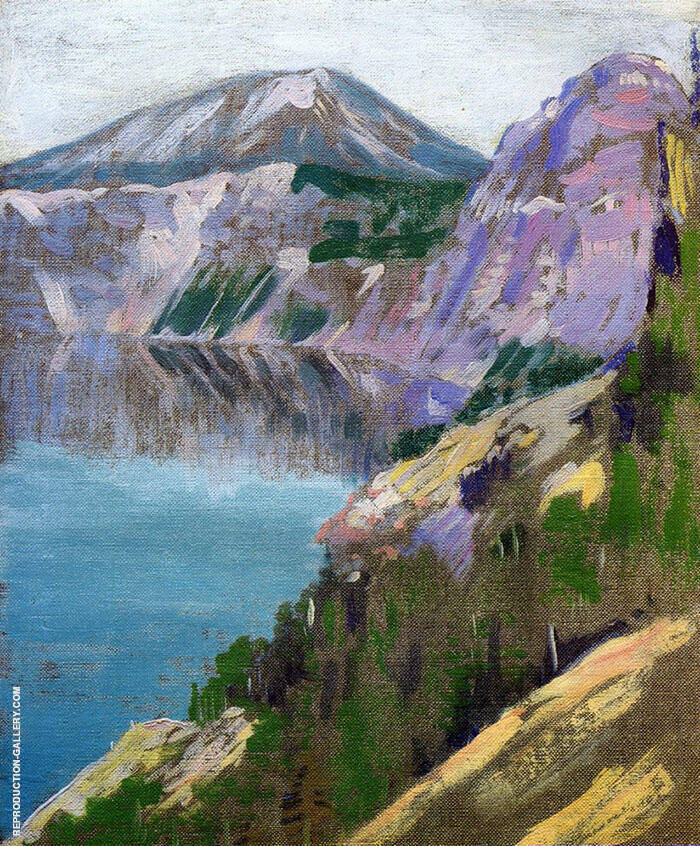 Crater Lake 1919 by Arthur Wesley Dow | Oil Painting Reproduction