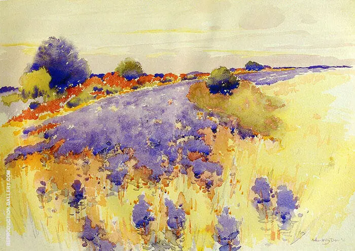 Flowering Field 1895 By Arthur Wesley Dow