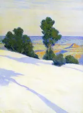 Snowy Landscape Winter in The Grand Canyon By Arthur Wesley Dow