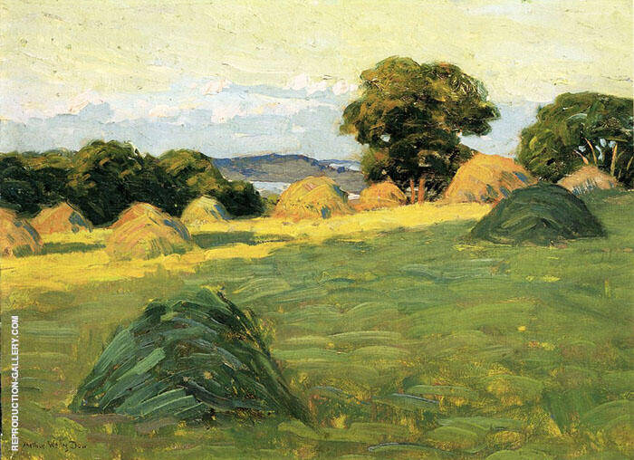 The Hill Field 1908 by Arthur Wesley Dow | Oil Painting Reproduction