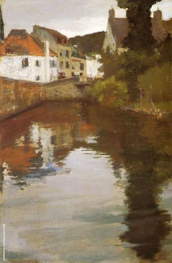 Canal Scene Pont Aven By Richard Emil Miller