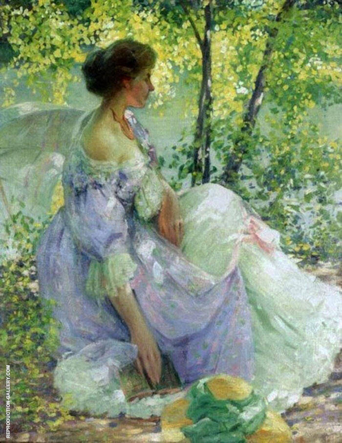 In The Garden by Richard Emil Miller | Oil Painting Reproduction