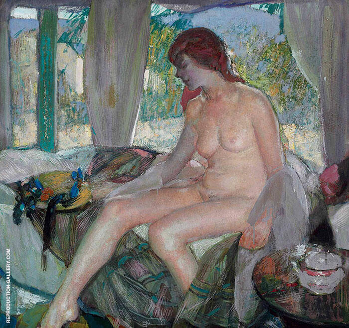 Nude in Interior by Richard Emil Miller | Oil Painting Reproduction