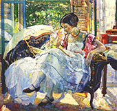 Lady Reading By Richard Emil Miller