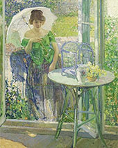 Woman in a Green Dress By Richard Emil Miller