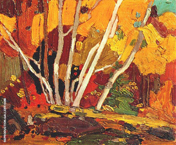 Autumn Birches by Tom Thomson | Oil Painting Reproduction