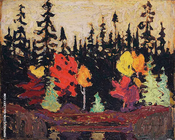 Black Spruce and Maple By Tom Thomson