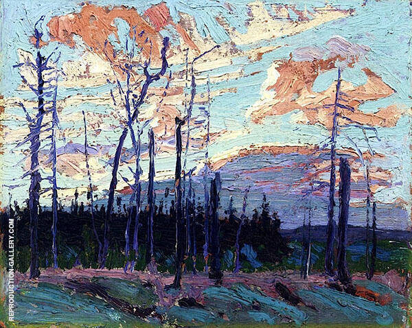 Burnt Land at Sunset by Tom Thomson | Oil Painting Reproduction
