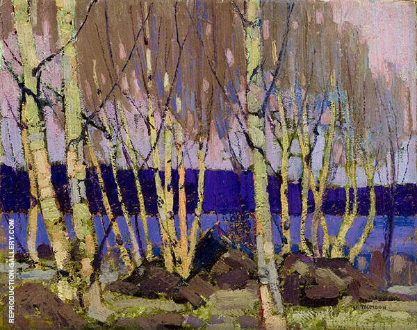 Evening Canoe Lake By Tom Thomson