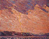 Lightning Canoe Lake By Tom Thomson