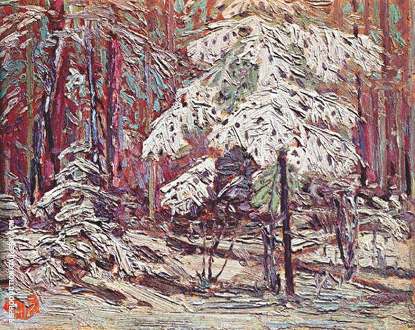 Snow in The Woods by Tom Thomson | Oil Painting Reproduction
