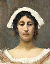 Girl in White Bonnet 1892 By Elin Kleopatra Danielson Gambogi