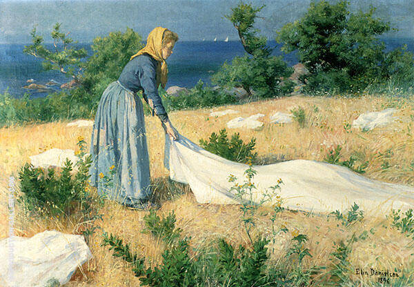 Laundry Drying | Oil Painting Reproduction