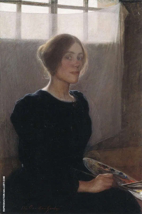 Self Portrait 1900 By Elin Kleopatra Danielson Gambogi