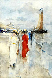 Elegant Ladies at The Beach of Scheveningen By Hobbe Smith
