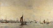 View of Amsterdam Harbor 2 By Hobbe Smith