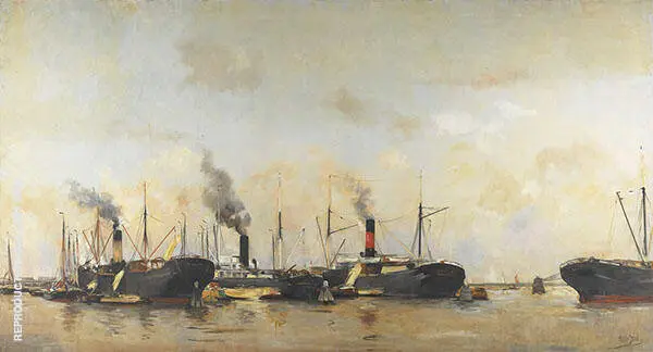 View of Amsterdam Harbor 3 By Hobbe Smith