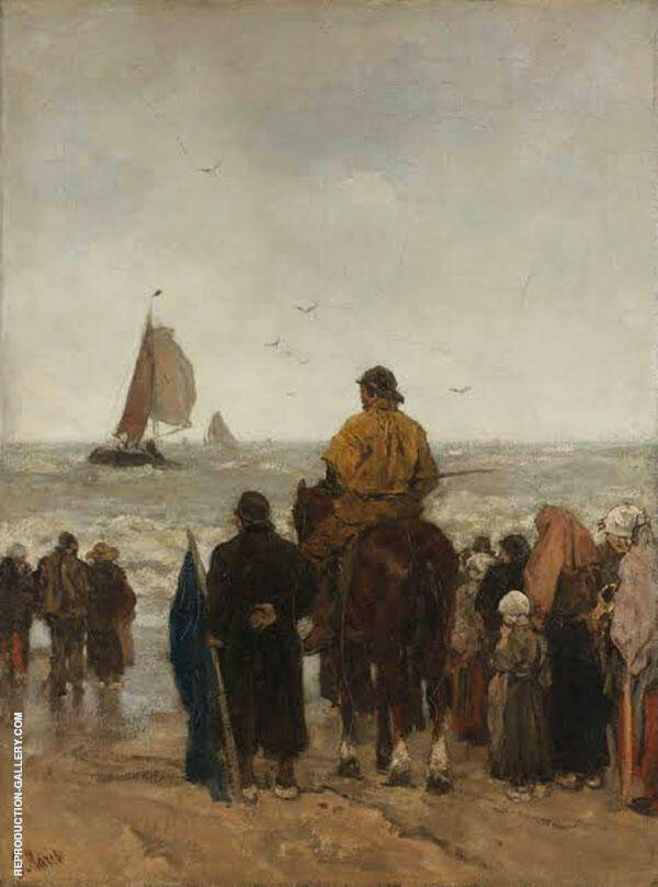 Arrival of Boats 1884 by Jacob Maris | Oil Painting Reproduction