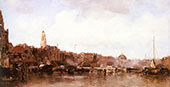 A View of A Harbor Town By Jacob Maris