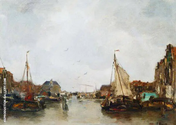 Canal at Amsterdam By Jacob Maris
