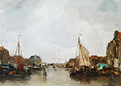 Canal at Amsterdam By Jacob Maris