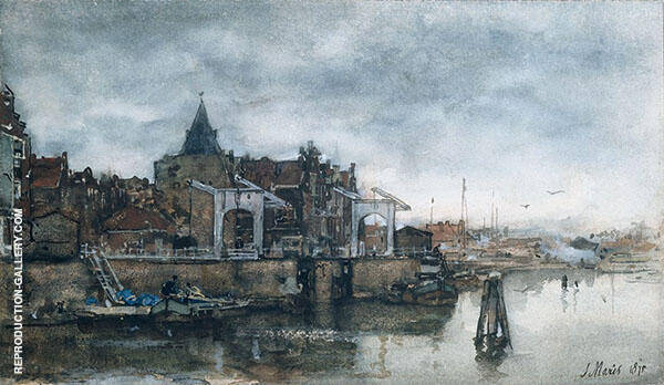 De Buitenkant met de Schreierstoren te Amsterdam | Oil Painting Reproduction