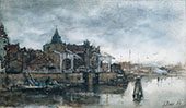 De Buitenkant met de Schreierstoren te Amsterdam By Jacob Maris