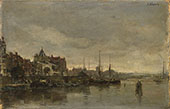 De Schreierstoren met de Brug over de Gelderse Kade te Amsterdam By Jacob Maris
