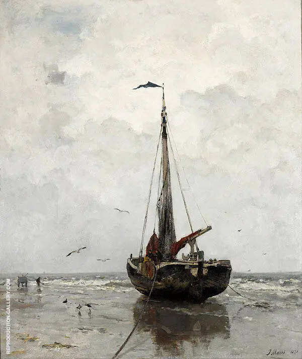 Fishing Boat By Jacob Maris