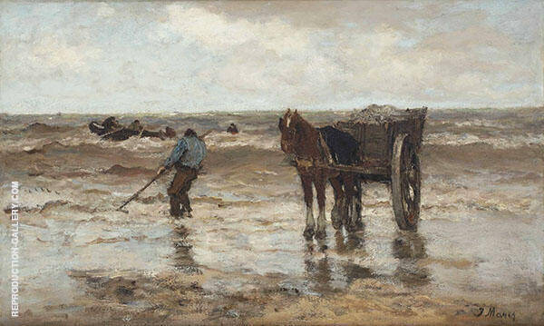 Gathering Seaweed 1888 by Jacob Maris | Oil Painting Reproduction