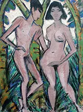 Adam and Eve By Otto Mueller