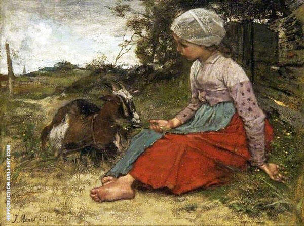 The Pet Goat 1871 by Jacob Maris | Oil Painting Reproduction