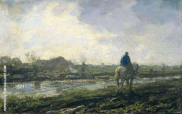 Towpath by Jacob Maris | Oil Painting Reproduction