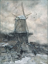 Windmill in Winter By Jacob Maris