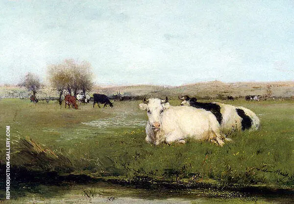 Cattle in The Meadow By Willem Maris