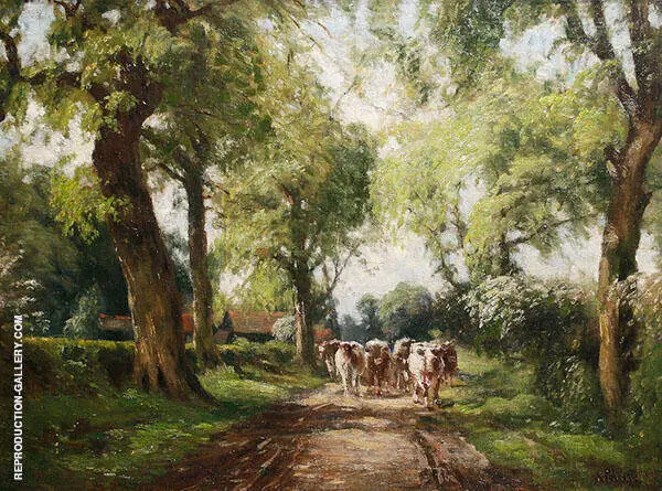 Cattle on a Rural Lane By Willem Maris