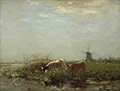 Cows near The Waterfront By Willem Maris